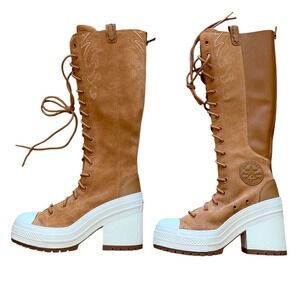 Converse Chuck Taylor All Star GR82 Western Tan Suede Knee High Boots A15660C
